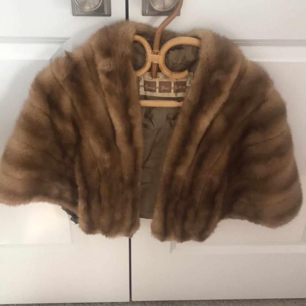Fur mink stole vintage -MMcD